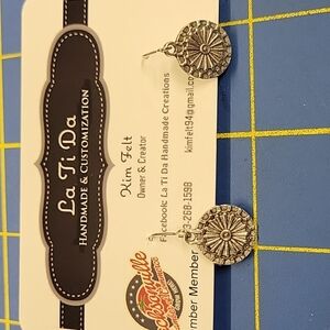 Silver Tone Dangle Earrings